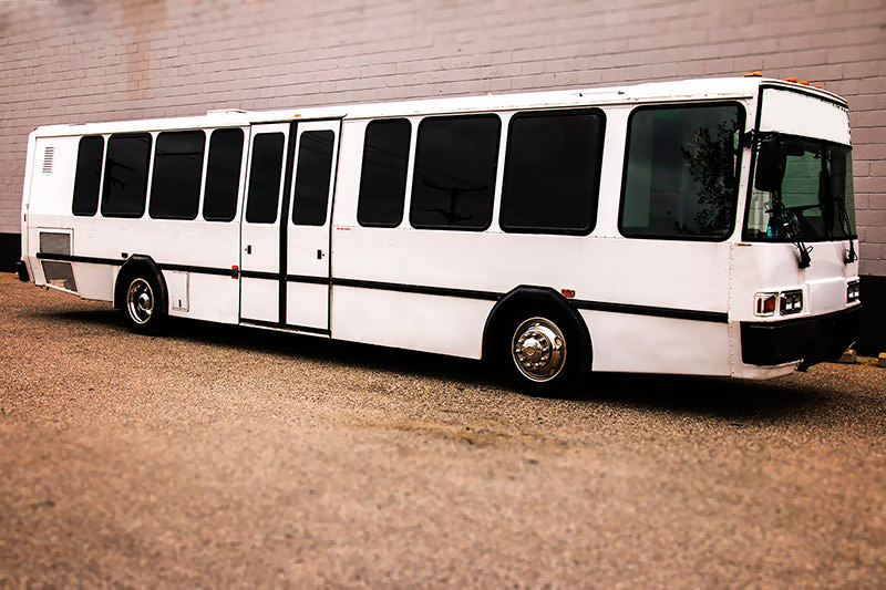 This 40 passenger white party bus is the king of the Grand Rapids streets.