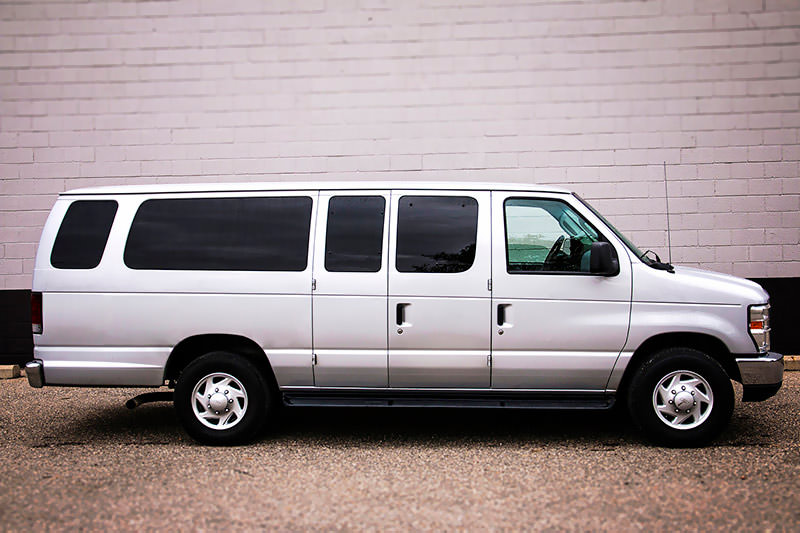 It looks like any old van.  But, this silver limo van is hiding something very special